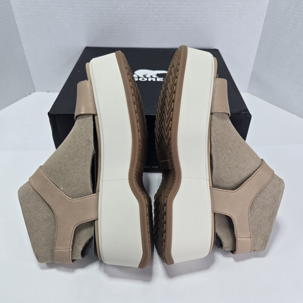 Sorel Dayspring Ankle Strap Platform Tan Sandal with Buckle Strap Women's Size 9 - Picture 5 of 10